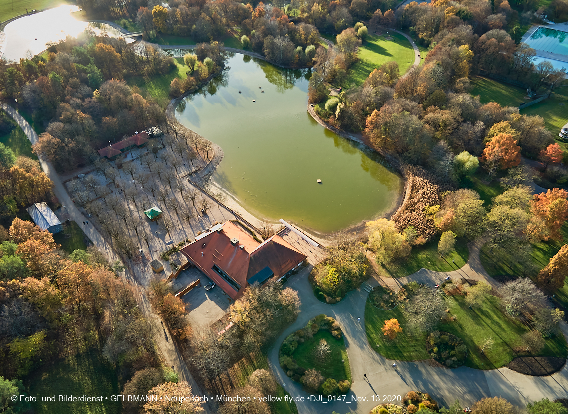 13.11.2020 - der Ostpark mit See und Biergarten in Neuperlach